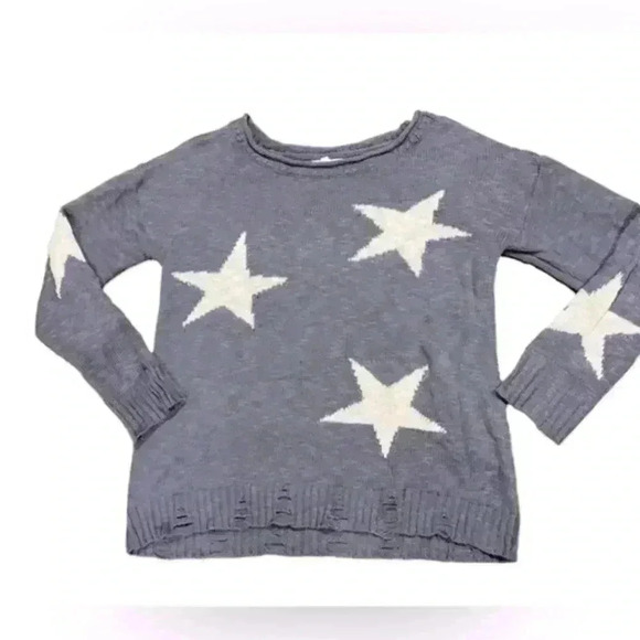 Maurices Sweaters - Maurice’s Lightweight Cable Knit Soft Star Fourth of July Top Women’s Size Small